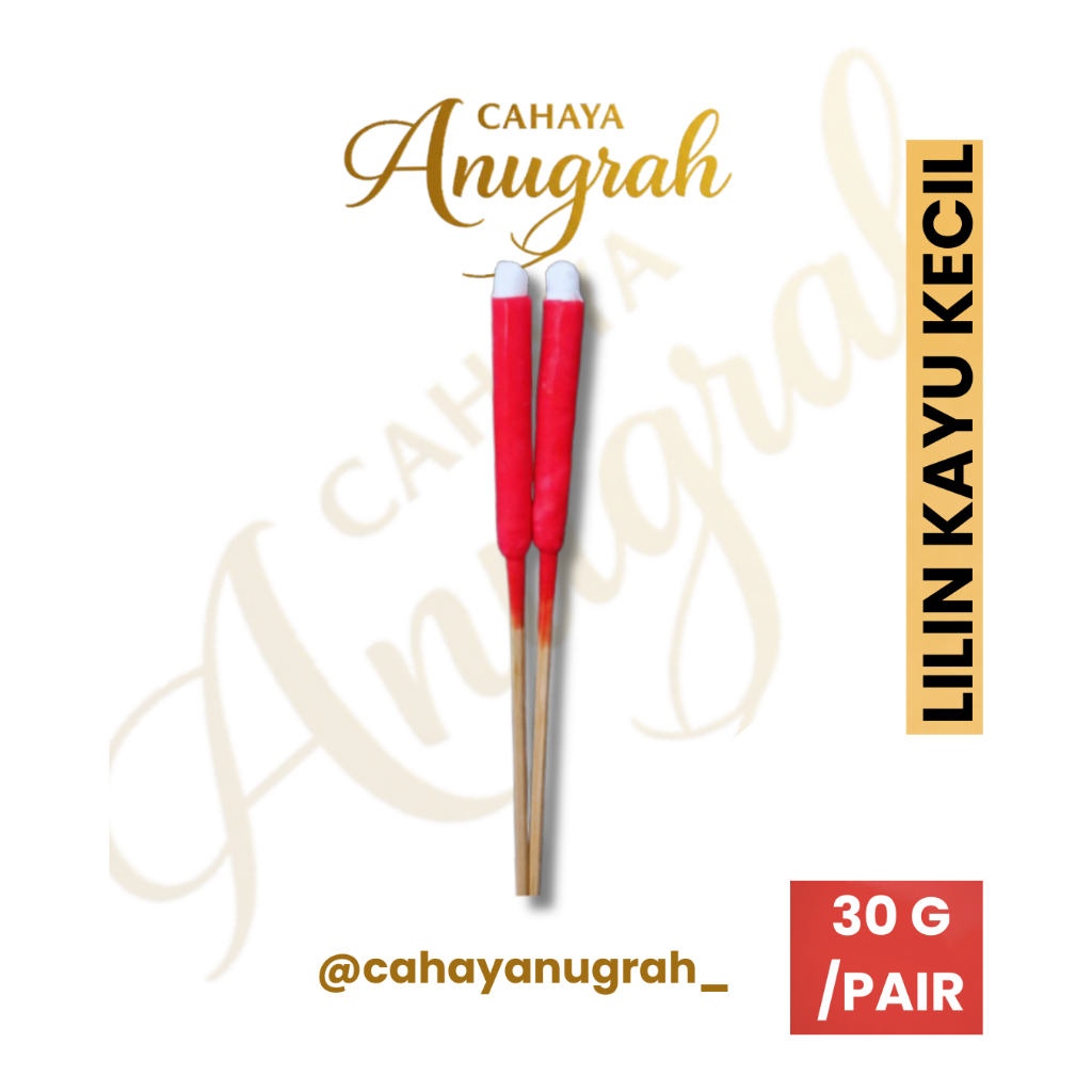 Lilin KAYU Sembahyang Kwantong - KECIL - ORI KAPAS- ORI KAYU - BUKAN DAUR ULANG- TAHAN ANGIN- 20 PAS