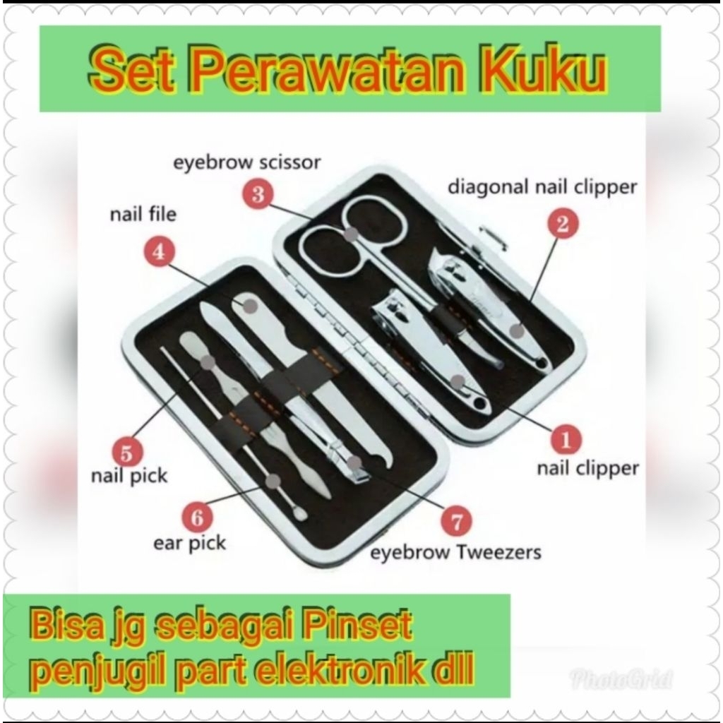 Set perawatan Kuku Menicure Pedicure Bisa Untuk Pinset elektronik
