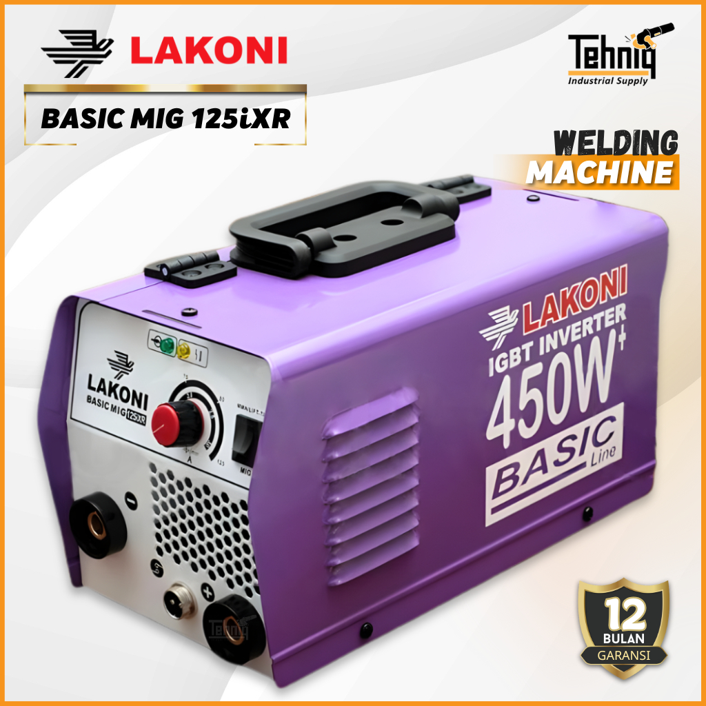LAKONI Basic MIG 125 iXR Series Mesin Las MIG Inverter 450 Watt 120A – Welding Machine Original