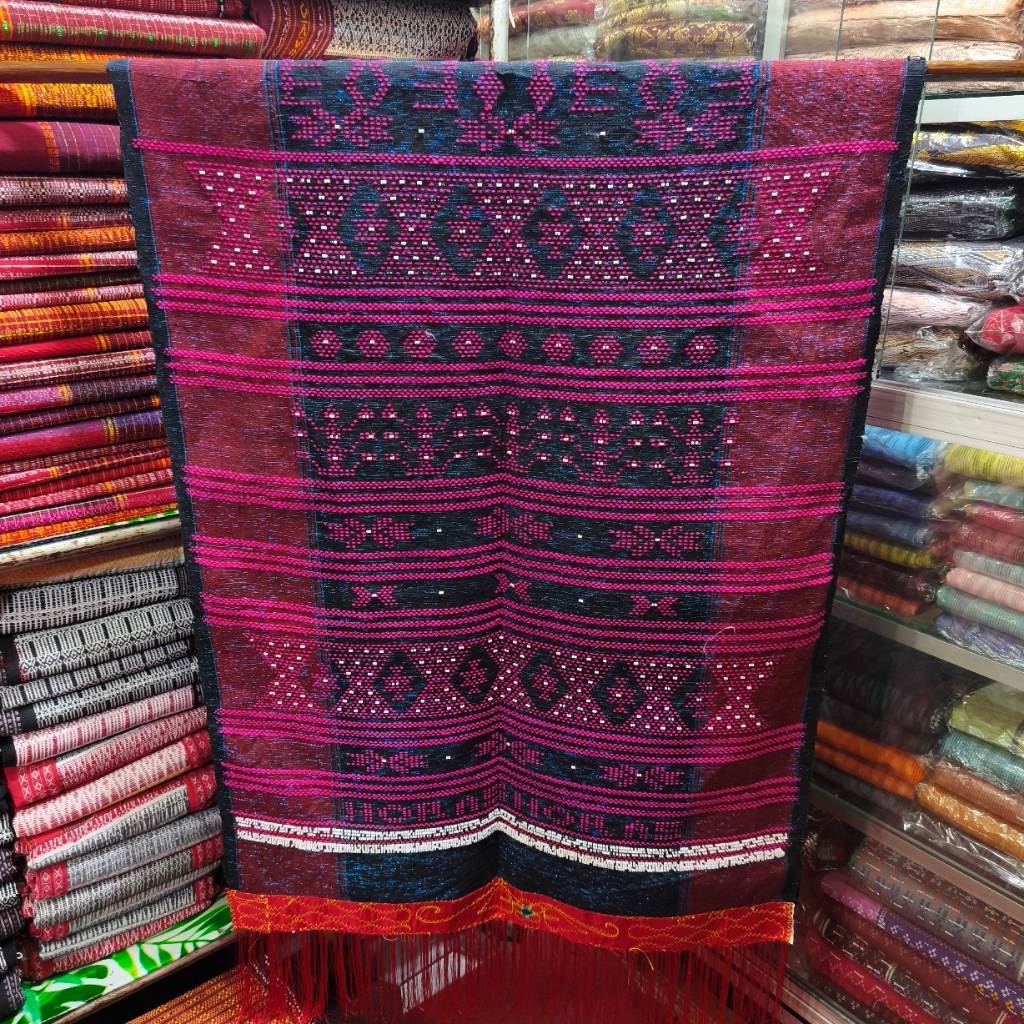 Ulos Toba Sadum Angkola Cantik Jumbo Biru Navy