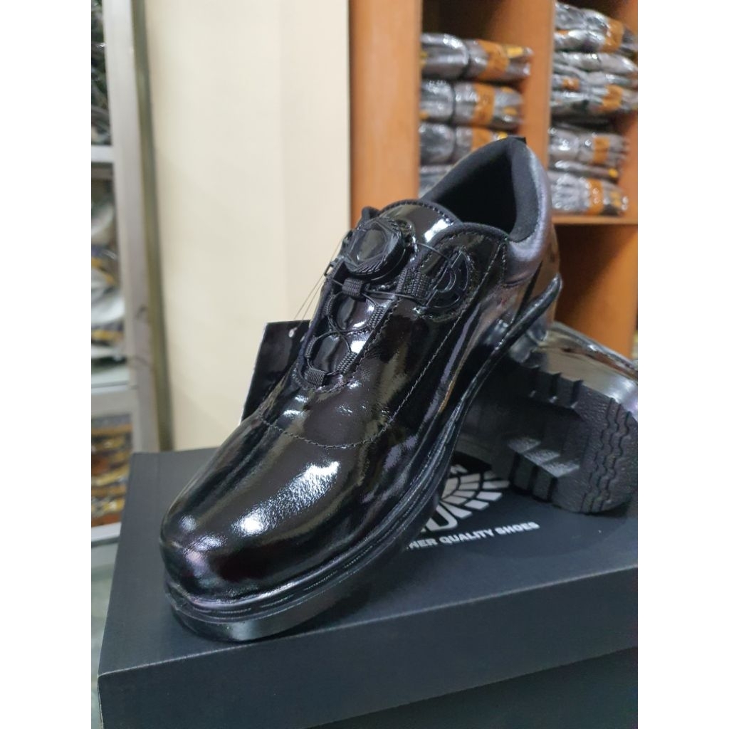 Sepatu Kilap pdh Tali Putar Army Disgn | Sepatu Pdh Kilap Tali Putar | Sepatu Tali Putar