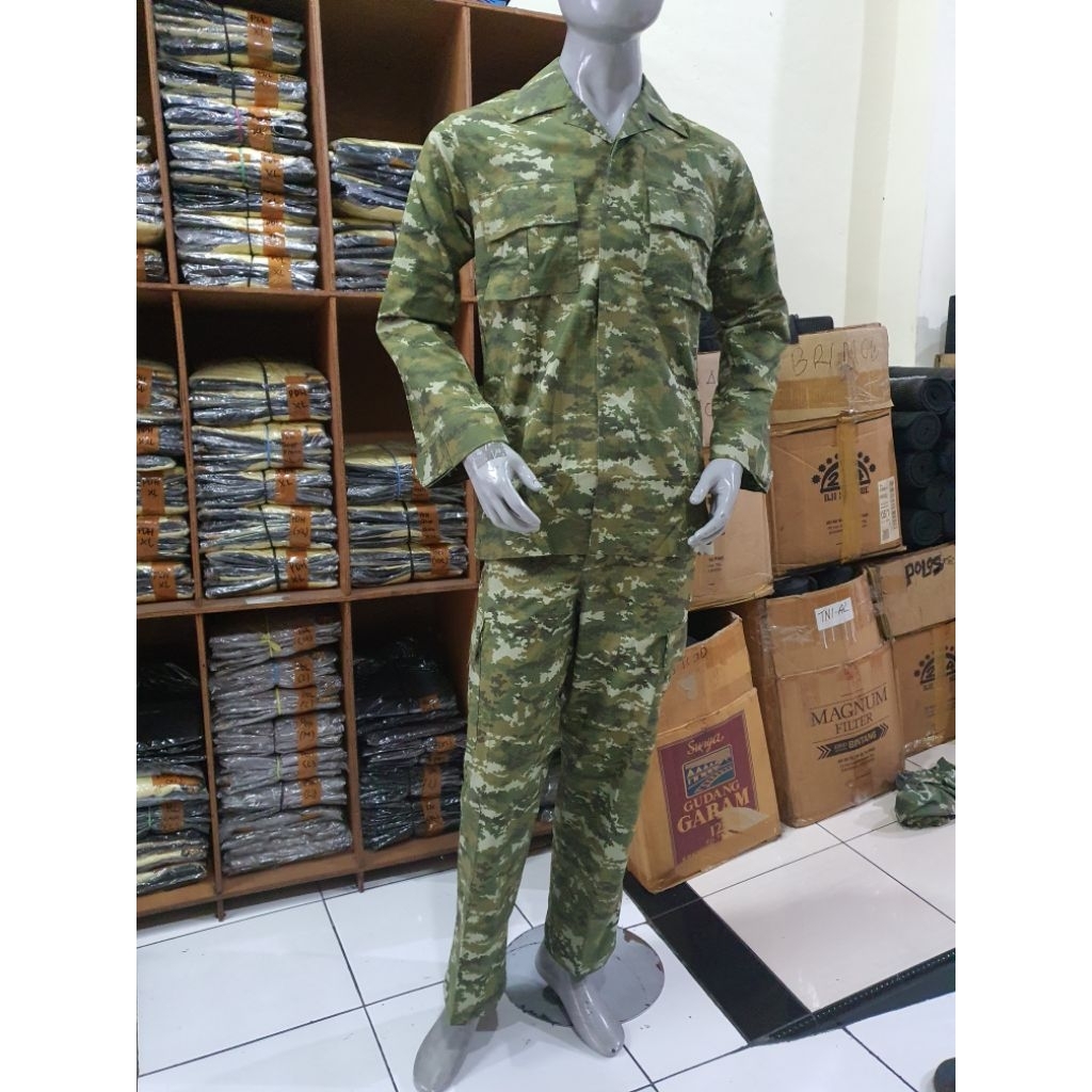 PDL Kostrad Baru | Seragam Pdl Sage loreng | Seragam Kotrad Baru loreng | Baju PDL loreng Sage