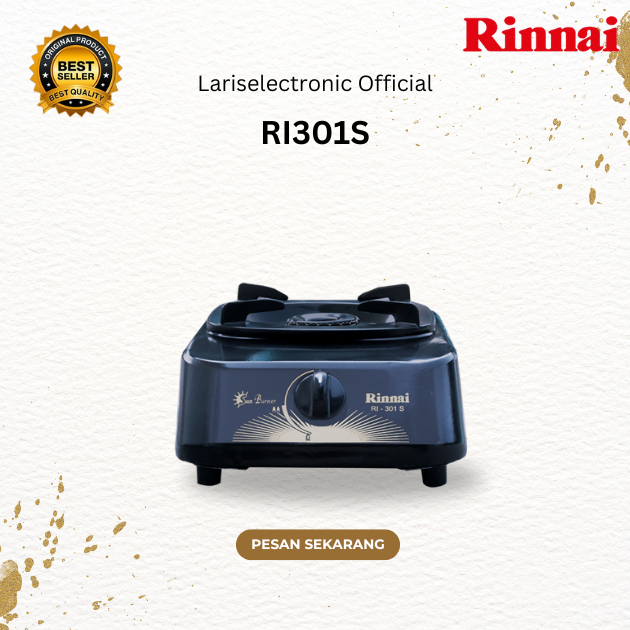 KOMPOR GAS RINNAI 1 TUNGKU RI 301 S KOMPOR RINNAI/RI-301S/RI 301 S/RI301S/ORIGINAL RINNAI/GARANSI