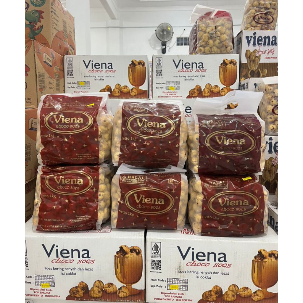 Viena choco soes/Soes coklat/Sus coklat enak/1 Karton isi 2 kg/