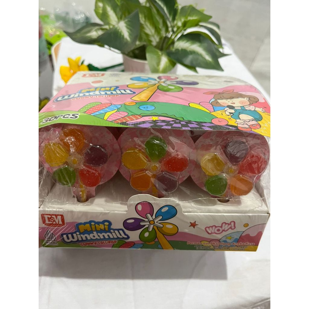 MINI WINDMILL PERMEN LUNAK LOLIPOP ANEKA RASA