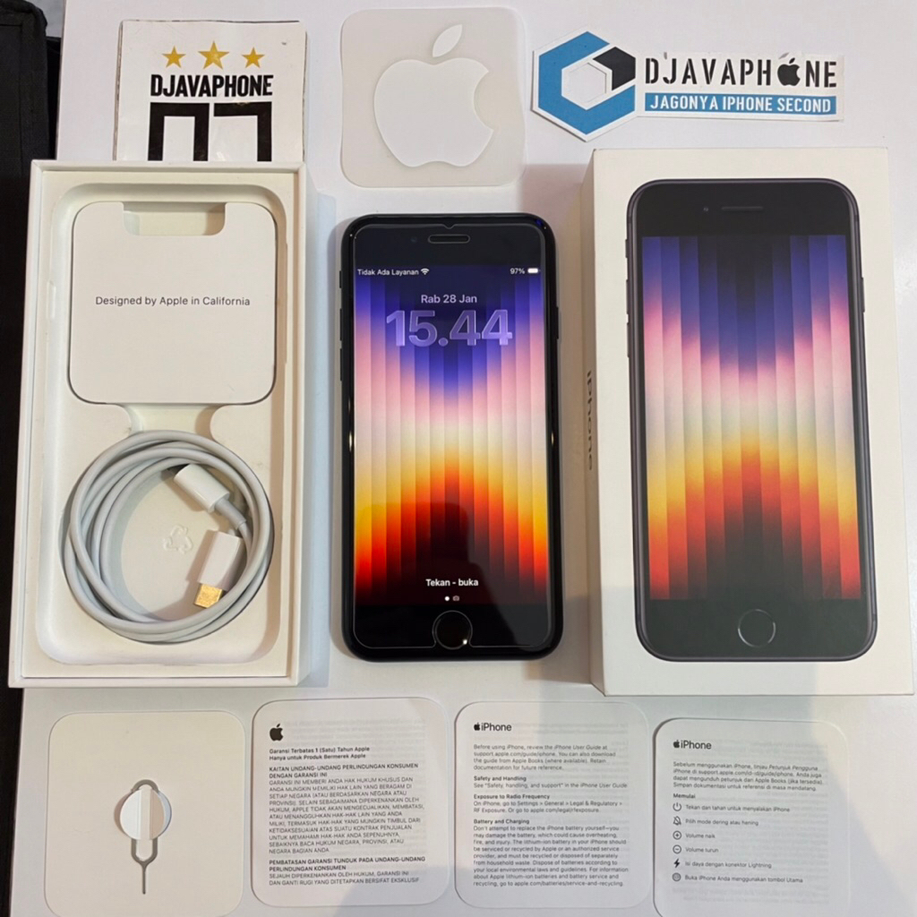 iPhone SE (2022) Midnight 64GB Ex iBox Resmi