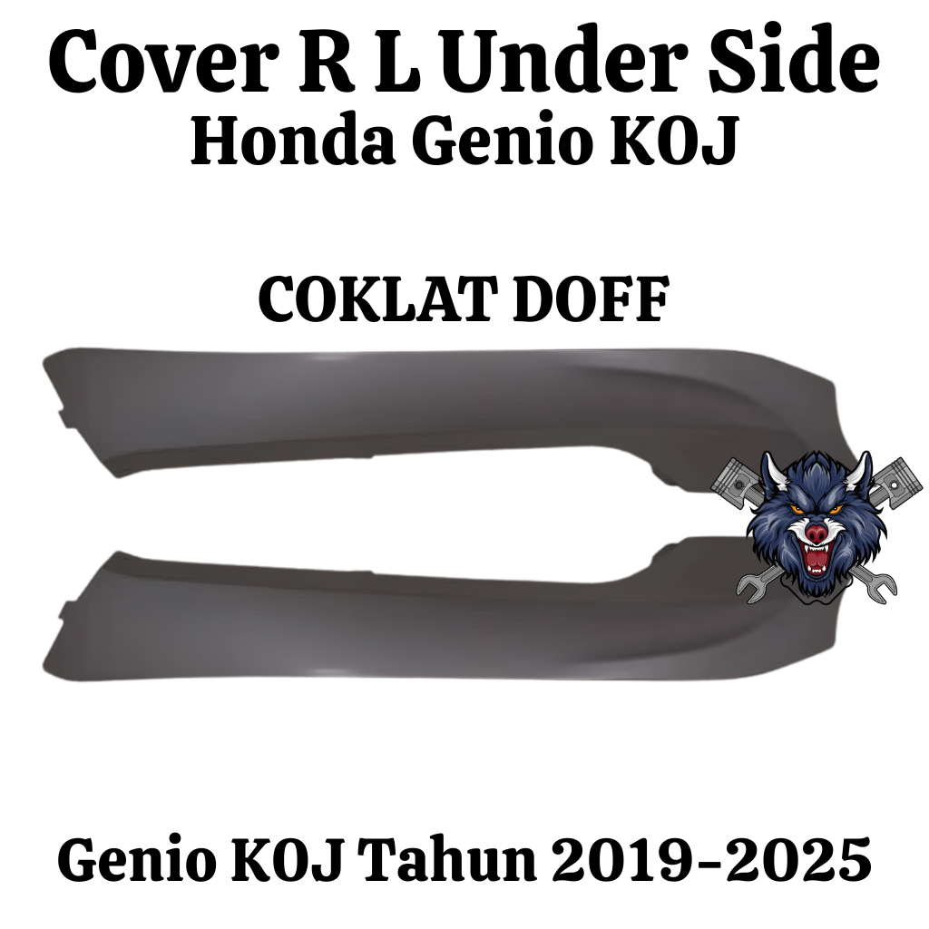 Cover Dek Lantai Bawah Samping Kanan Kiri Genio K0J Sirip Bawah Under Side Genio K0J Coklat Doff