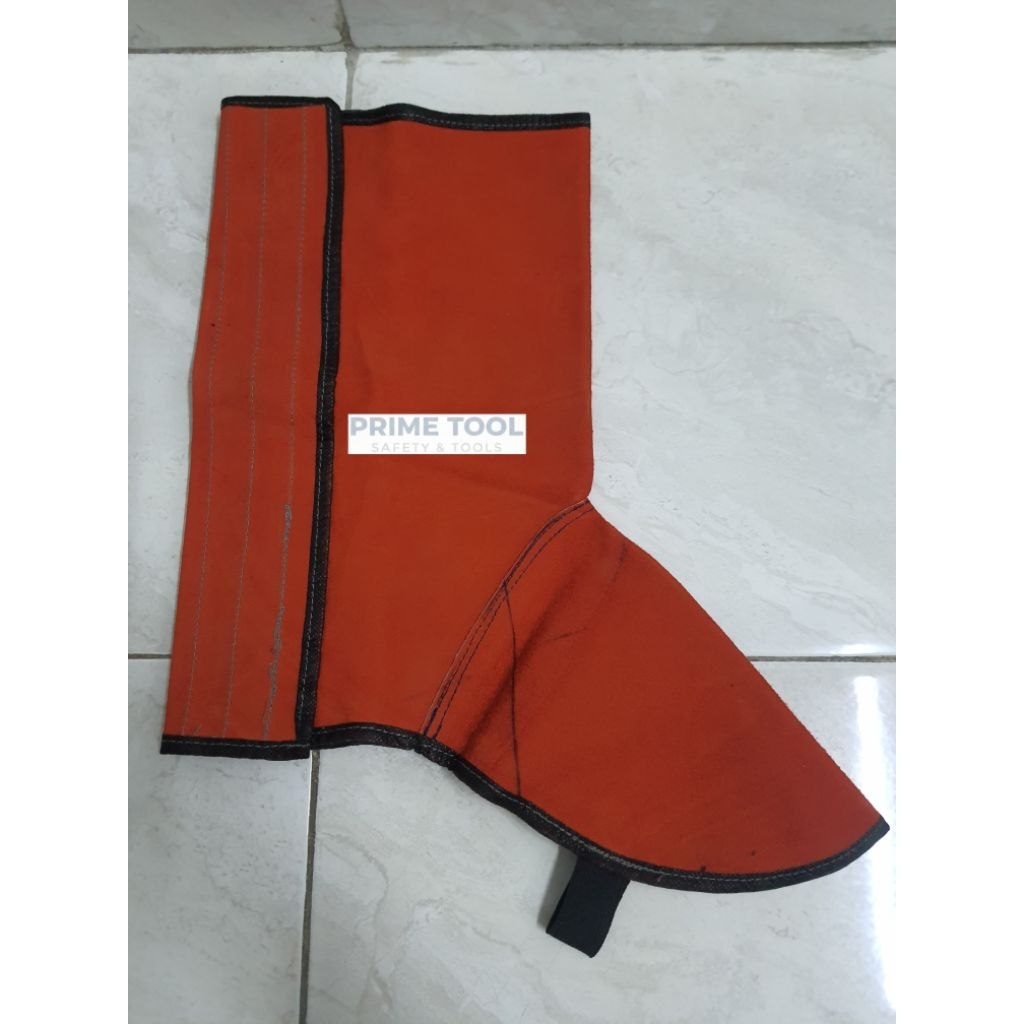 Apron Las Kaki Kulit Set Safety Welding Pelindung Kaki Coklat