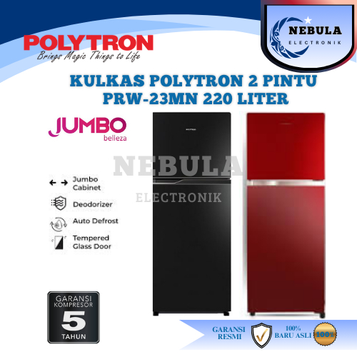 KULKAS POLYTRON 2 PINTU PRW-23MN 220 LITER/LEMARI ES 2 PINTU POLYTRON/LEMARI ES POLYTRON 2 PINTU