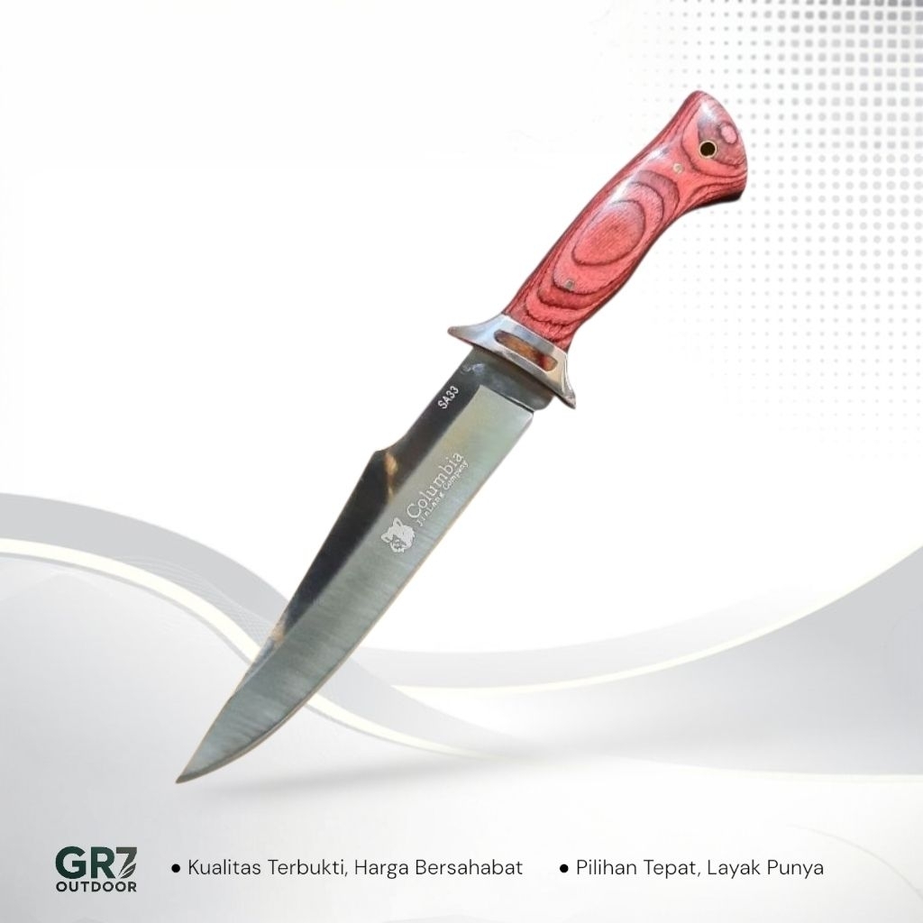 Pisau Survival Tactical Columbia SA33 Ergonomis Include Sarung