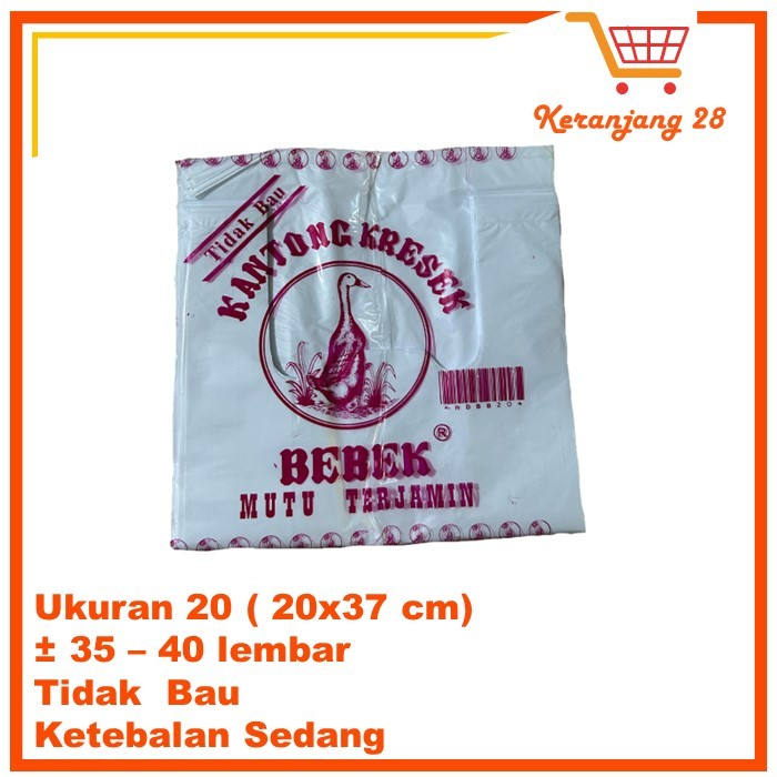 Kantong Kresek HD 20 Bebek / Kantong Keresek Bebek 20 / Putih