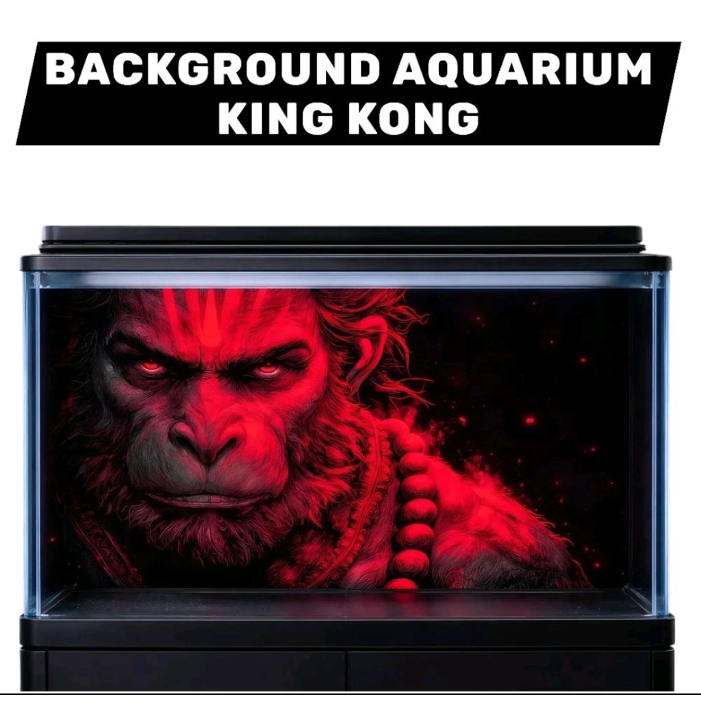 STICKER AQUARIUM BACKGROUND WALLPAPER GAMBAR KING KONG 3D