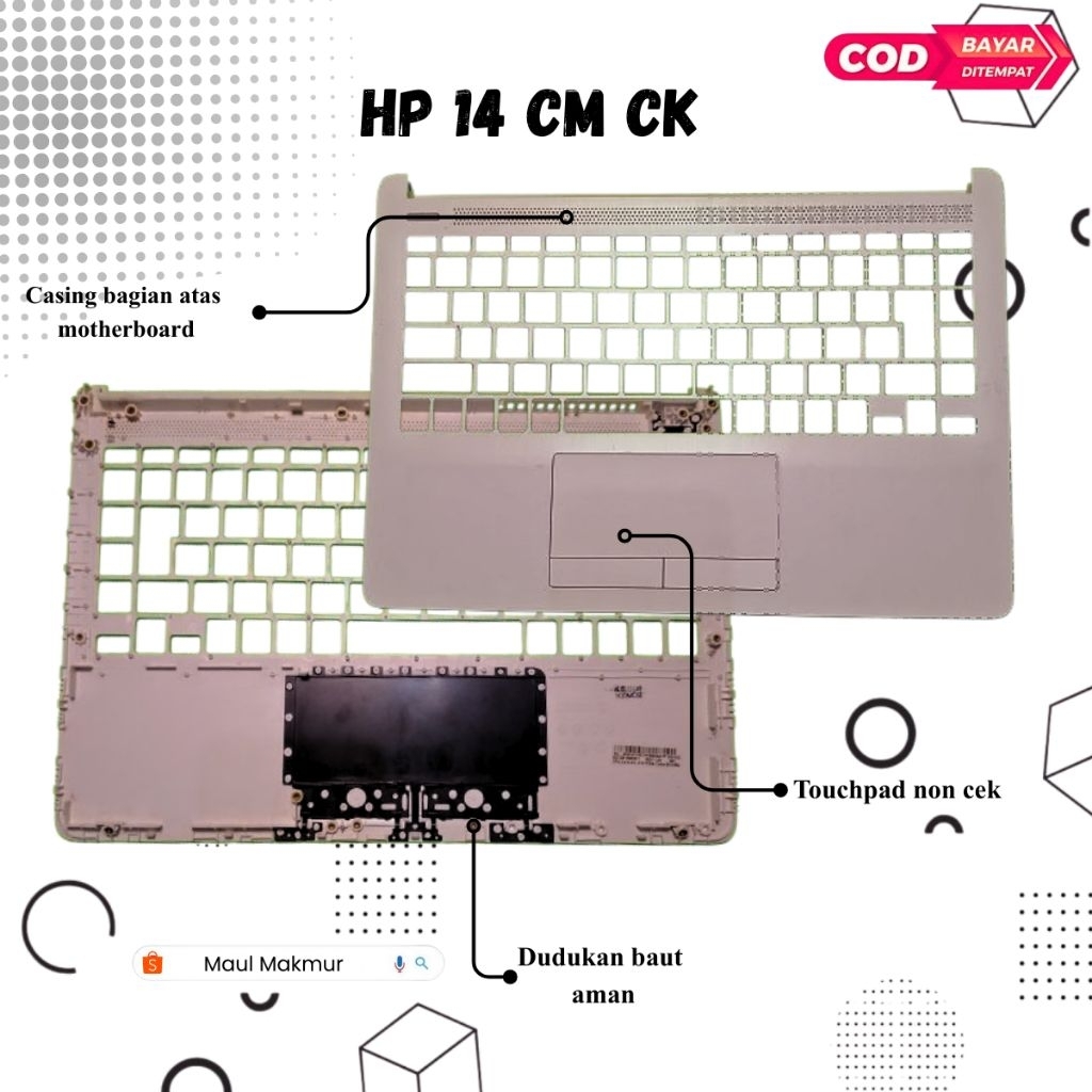 SECOND Casing Laptop Hp 14 CM CK  14-CM 14-CK | Casing C Bagian Atas Motherboard Laptop