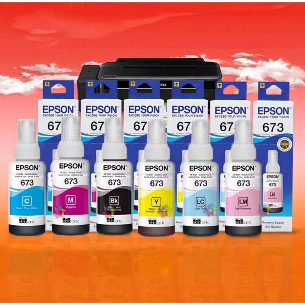 TINTA ESPON 673 ORIGINAL Epson L800 - Epson L805  - Epson L1800