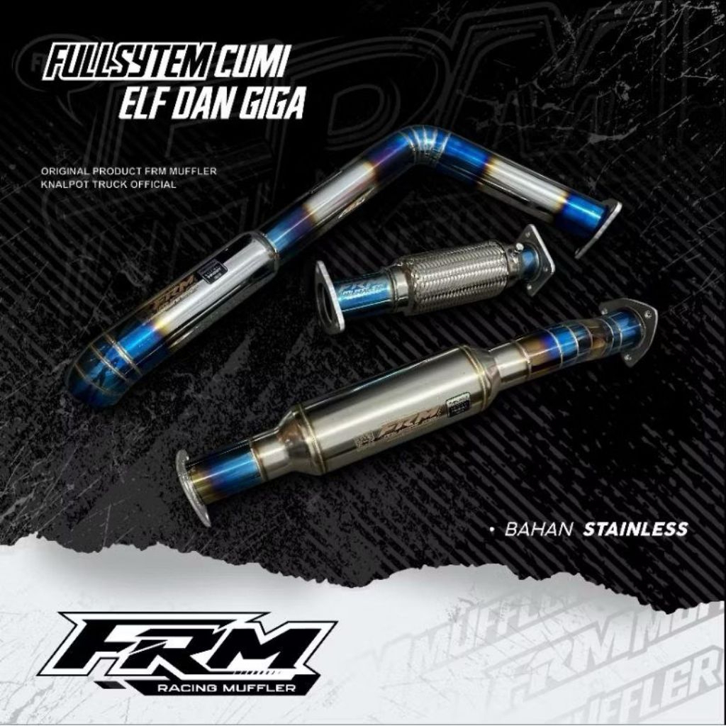 KNALPOT FULLSET CANTER ELF GIGA RAGASA SIDE EXIT ORI FRM MUFFLER