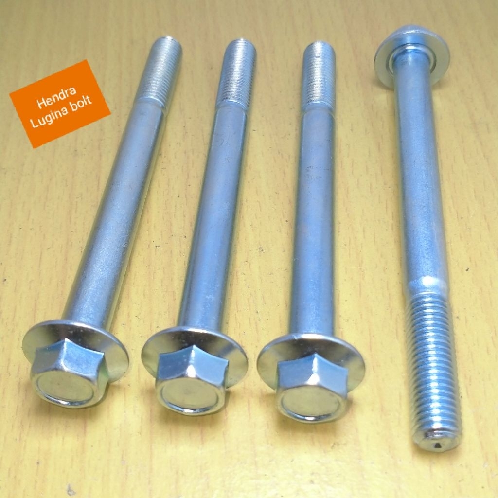 flange bolt ori m9x100 pitch 1,25 baut baja m9 kunci 12
