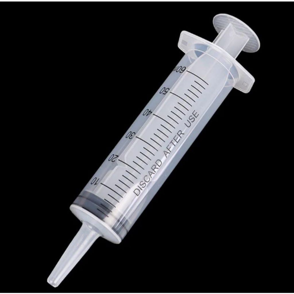 SUNTIKAN BESAR 60ML LARGE SPUIT SYRINGE SPET LOLOHAN BURUNG  HIDROPONIK BONUS SELANG SAMBUNGAN 1 MET