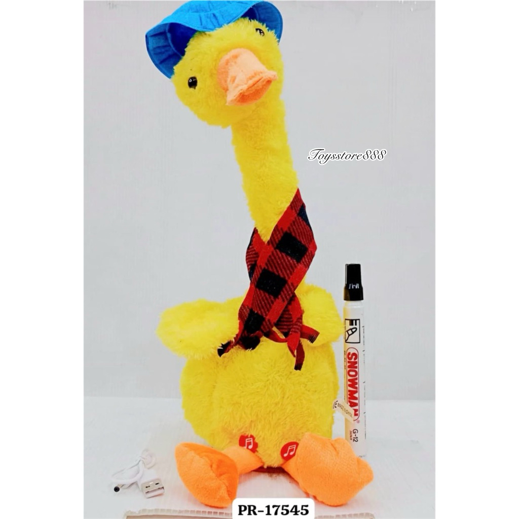 Mainan Bebek Topi Bergoyang Dancing bebek Boneka bebek Goyang dan Bicara bebek  Joget Ngomong Toys