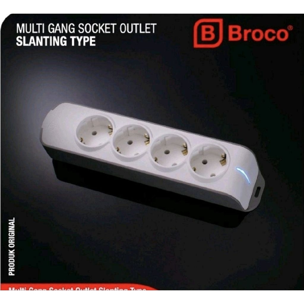 stop kontak broco 4 lubang