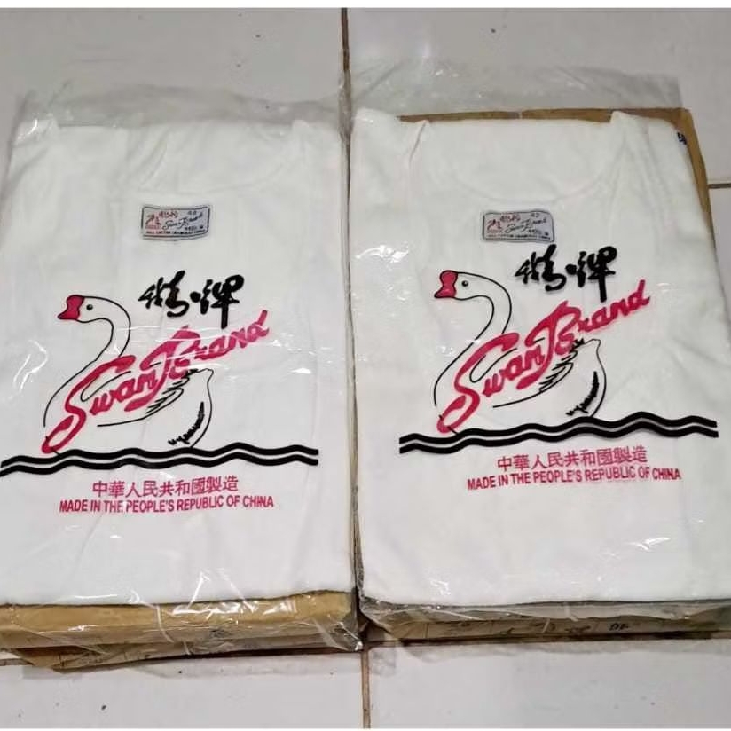 (ISI 3 Pcs) Singlet Swan ORIGINAL Bahan Katun Singlet Swan Pria Dewasa