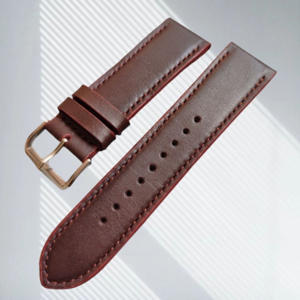 Tali Jam Tangan Kulit Asli 24mm Strap Jam Tangan handmade vidileather