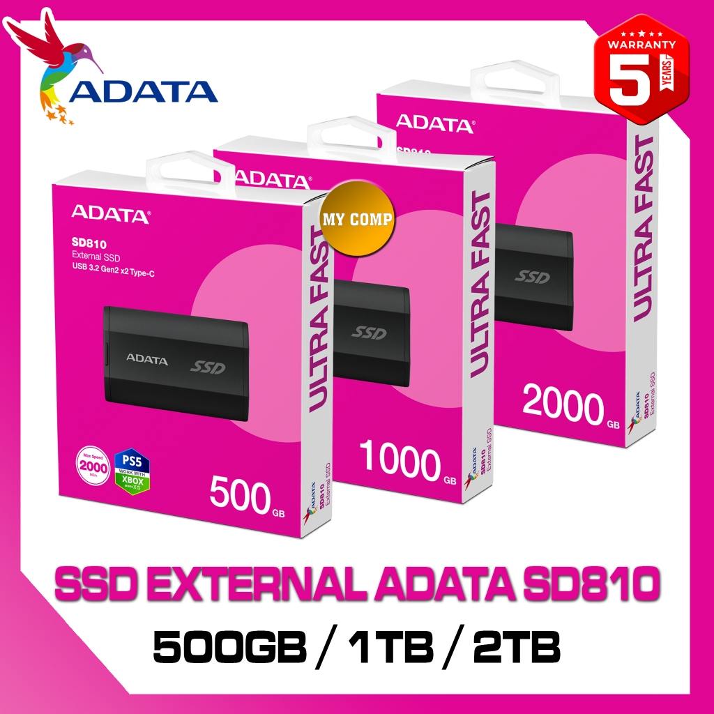 Adata SD810 SSD External 500GB 1TB 2TB Eksternal USB Type C