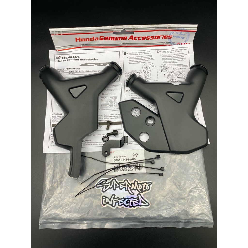 cover rangka samping CRF 150L original, tutup rangka samping kanan kiri honda crf 150L original