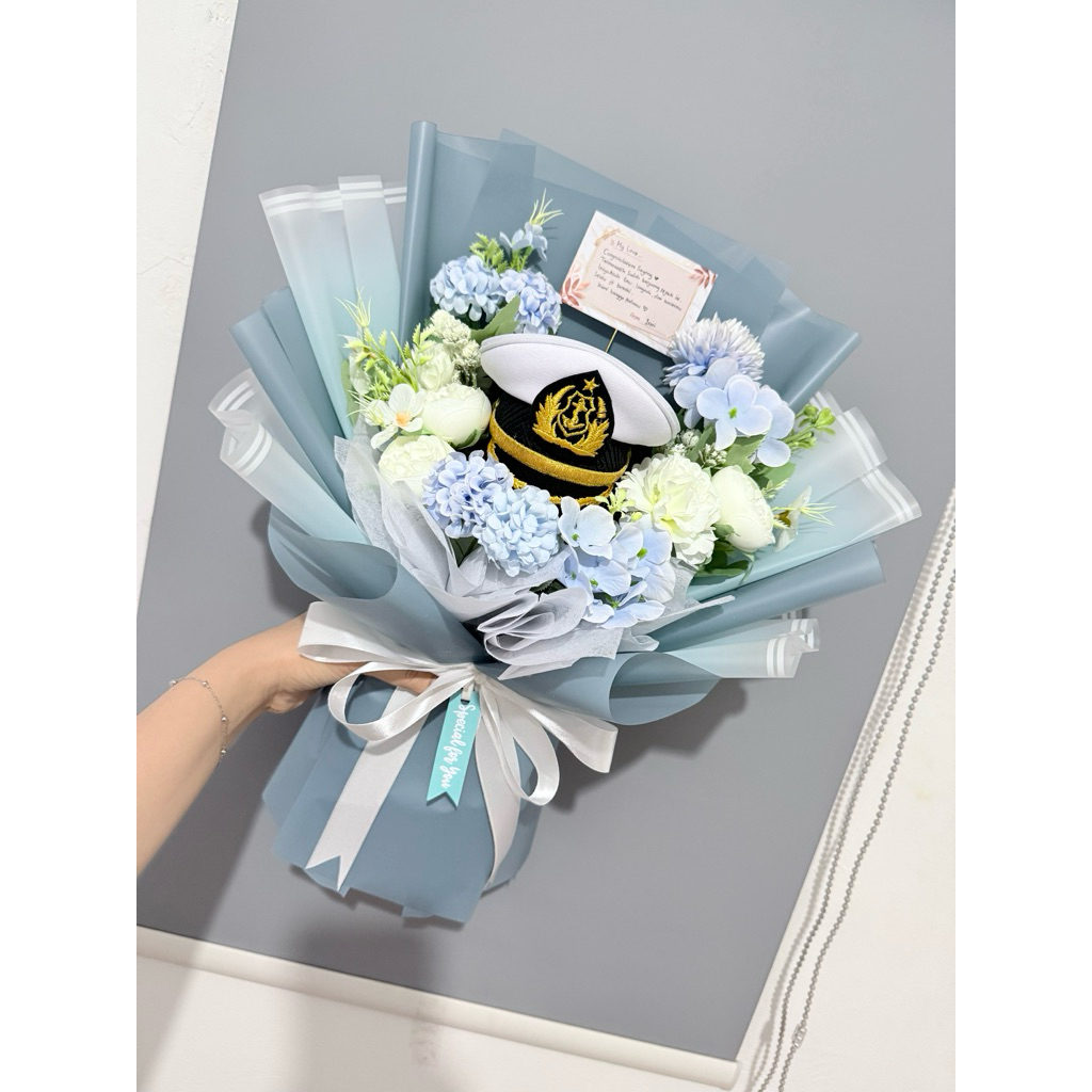 buket bunga , buket pelaut , wisuda pelaut, buket murah