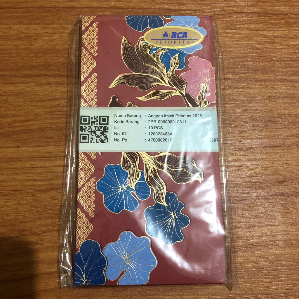 Amplop Angpao BCA Prioritas 10 Lembar