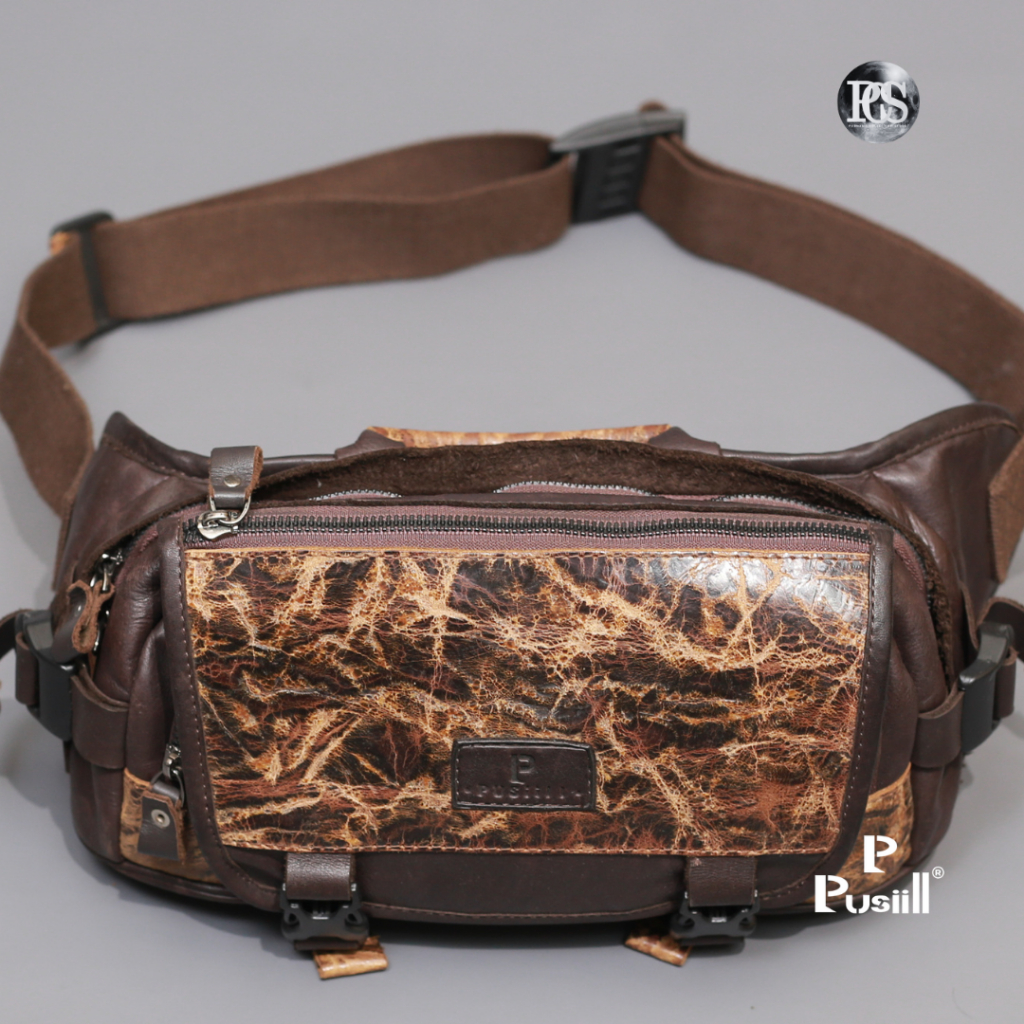 Waistbag Pusiill F8.0 Premium/Waistbag Full Kulit Sapi Asli/Tas Selempang Full Kulit Asli