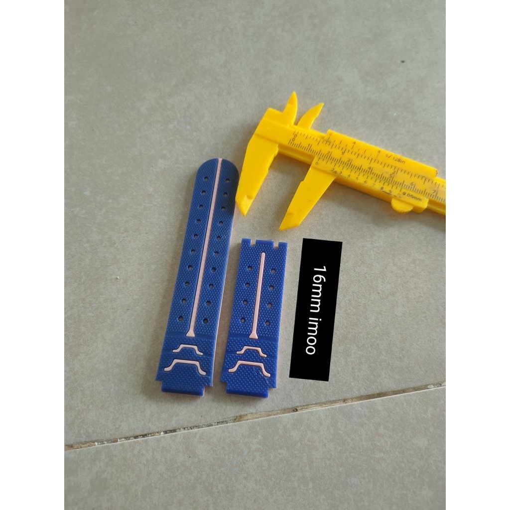 strap rubber jam tangan imoo 16mm second asli original copotan