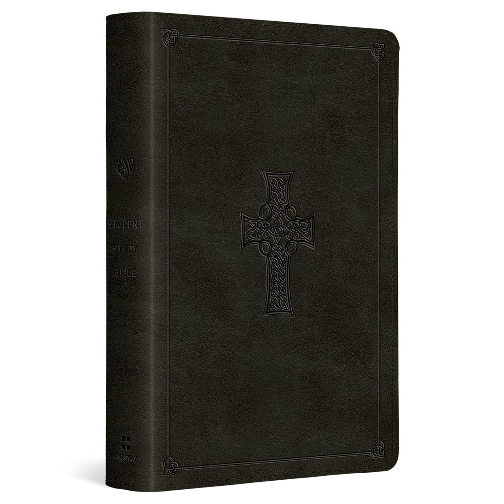 ESV Student Study Bible, TruTone, Olive-Celtic Cross Design | Holy Bible