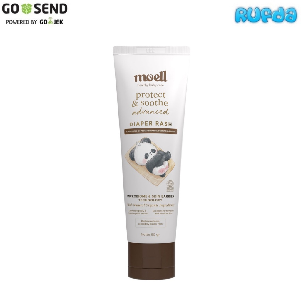 Moell Diaper Rash Advanced Cream Protect & Soothe Melindungi & Mengatasi Ruam Popok Zinc Oxide
