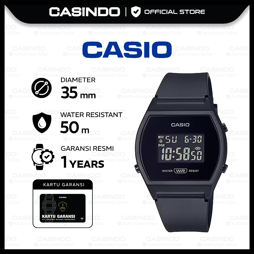 CASIO Jam Tangan Pria Digital LW-204-1BDF