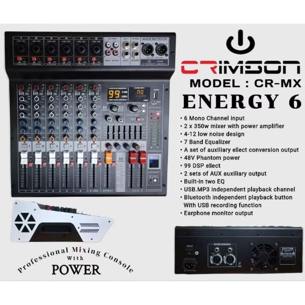 MIXER POWER CRIMSON CR-MX ENERGY 6