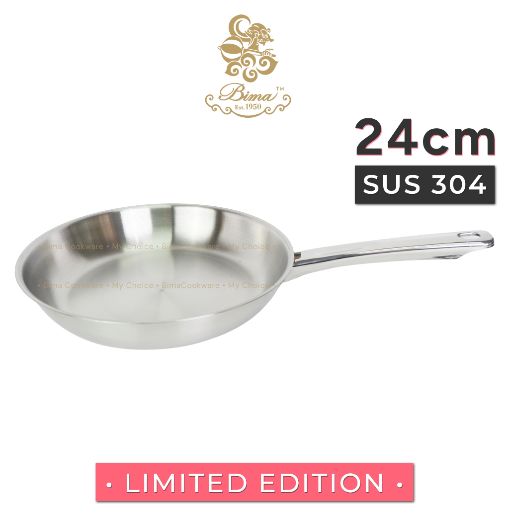 BIMA Frypan Stainless SUS 304 24cm Food Grade Anti Karat - MorganWare