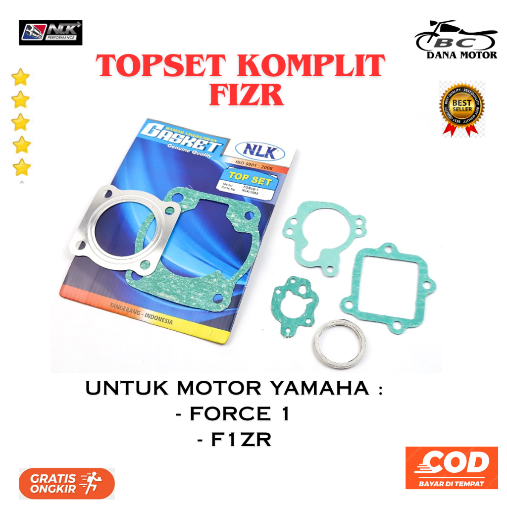 Paking Blok fizr Ori / Topset Force 1 / Gasket Yamaha Fizr Original Premium - NLK-Y005