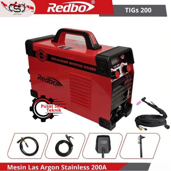 MESIN LAS ARGON STAINLESS TIG REDBO 200A MESIN LAS 200 TRAVO LAS