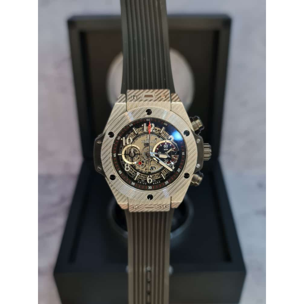 WatchHublot Big Bang King Carbon Pixel Black Gold Rubber Stainless