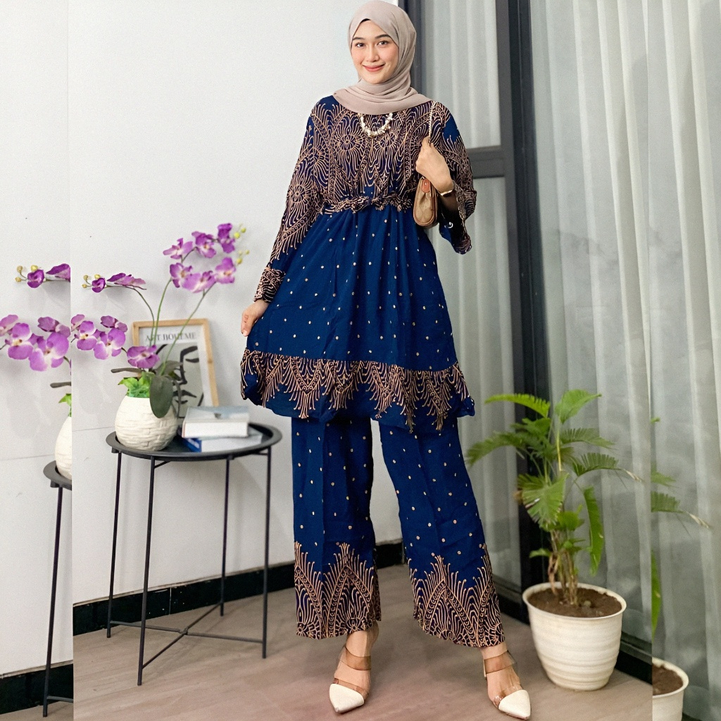 Tunik Tunic Baju Atasan Setelan One Set Lebaran Hari Raya Idul Fitri Terbaru 2026 Wanita Muslimah Re