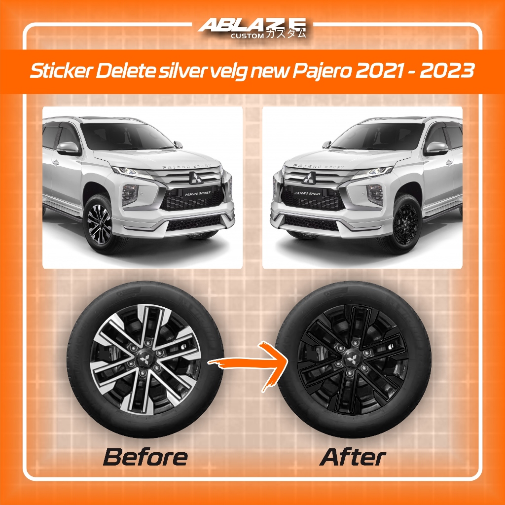 Sticker Delete Silver Velg new Pajero sport 2021 - 2023 Ring18