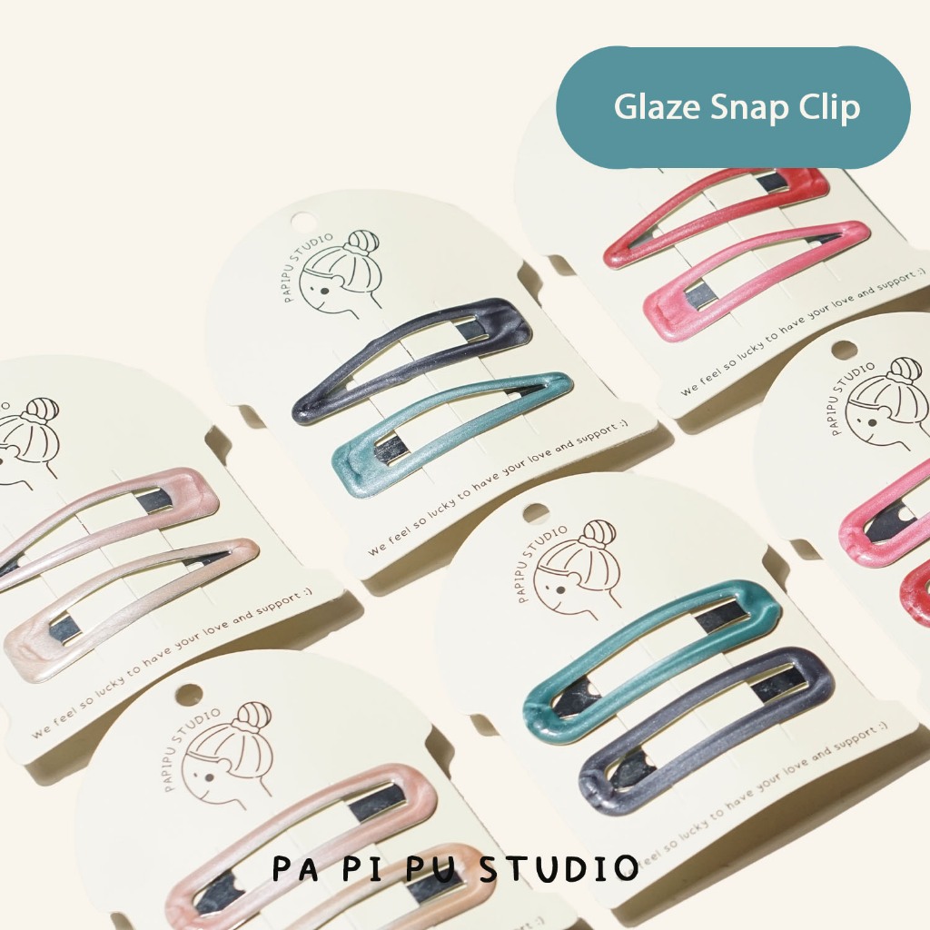 Papipu Studio Jepit Rambut Snap Clip Glaze set