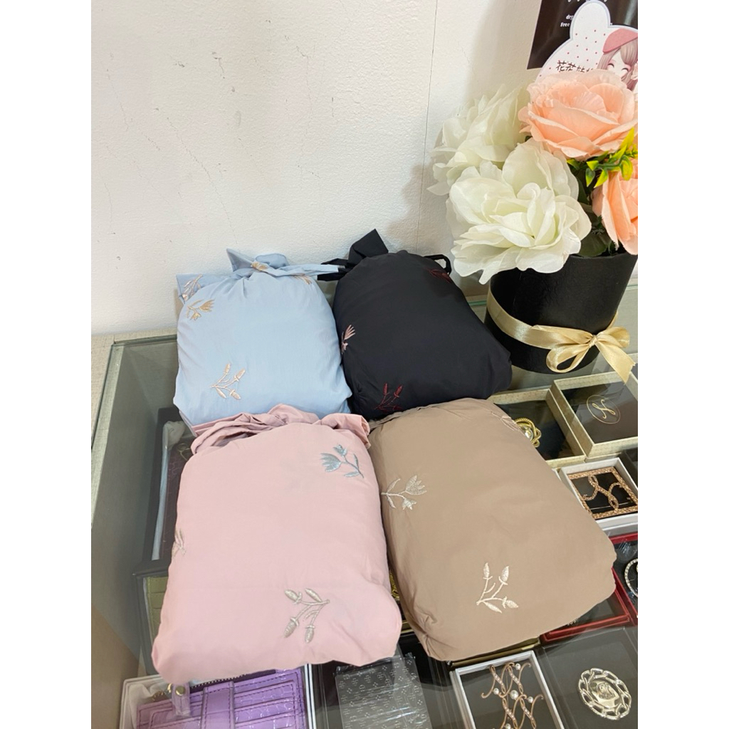 Ghaniea-Telekung Ainun Embroidery Gardenia