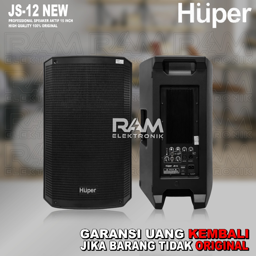 Speaker Aktif 15 Inch HUPER JS12 | JS 12 New 500 Watt Bluetooth Original