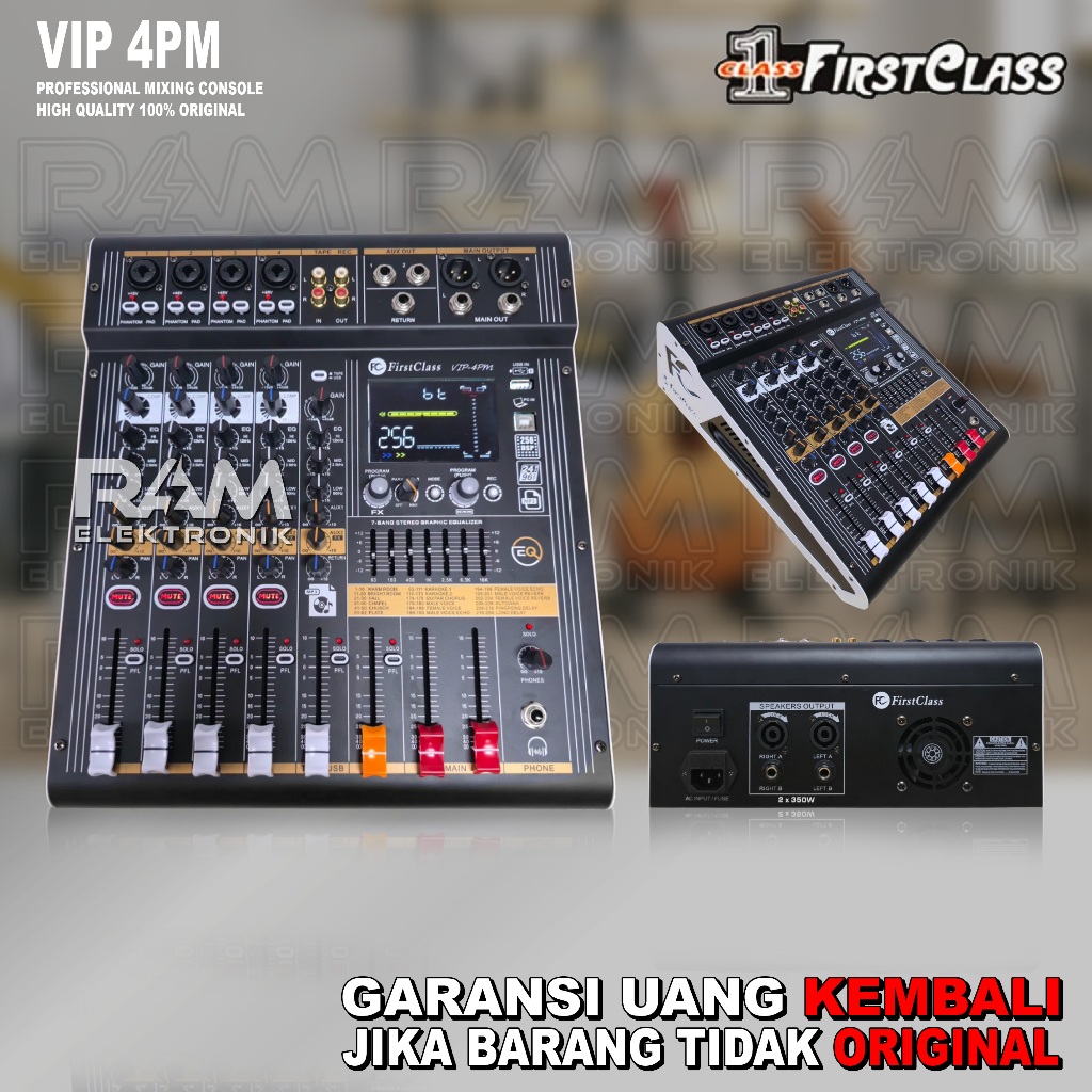 Power Mixer 4 Channel FIRSTCLASS VIP 4PM | VIP 4 PM Bluetooth Original