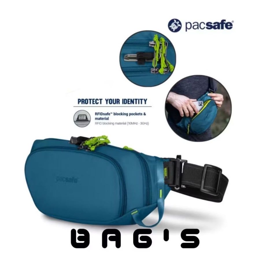 Tas Sling Bag Travel Pacsafe Anti Theft RFID BLOCKING Protect Authentic