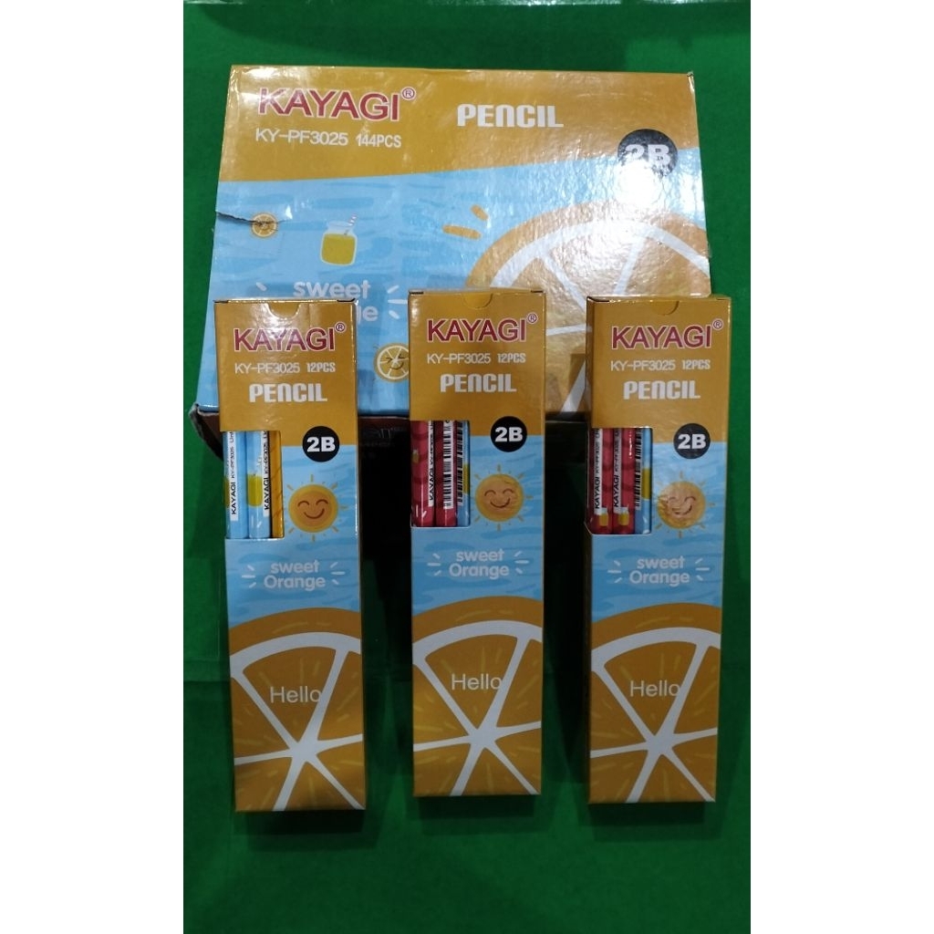 PENSIL 2B KY PF3025  ORANGE MERK KAYAGI ALAT TULIS  PENSIL 2B