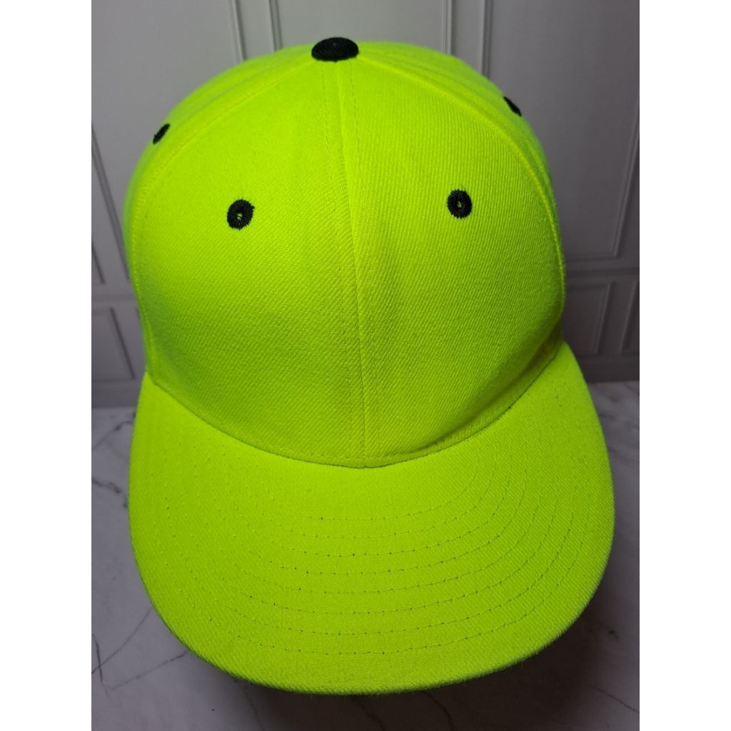 Topi Second / Vintage Snapback / Preloved Decky Hijau Neon Stabilo