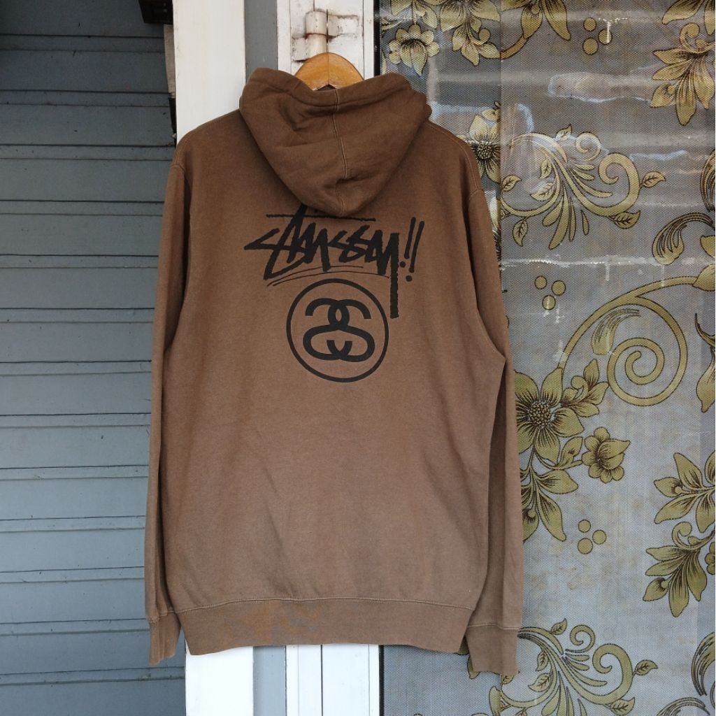 Zip Hoodie Vintage Stussy Big Logo