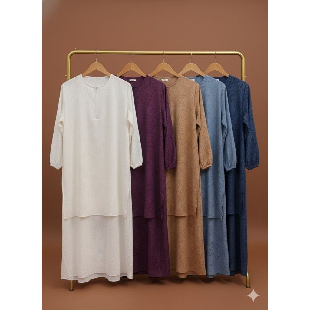 gamis malay embos premium_syar'i/baju kurung malaysia premium